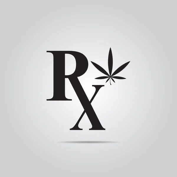 Léčivé marihuany vektorové ikony — Stockový vektor