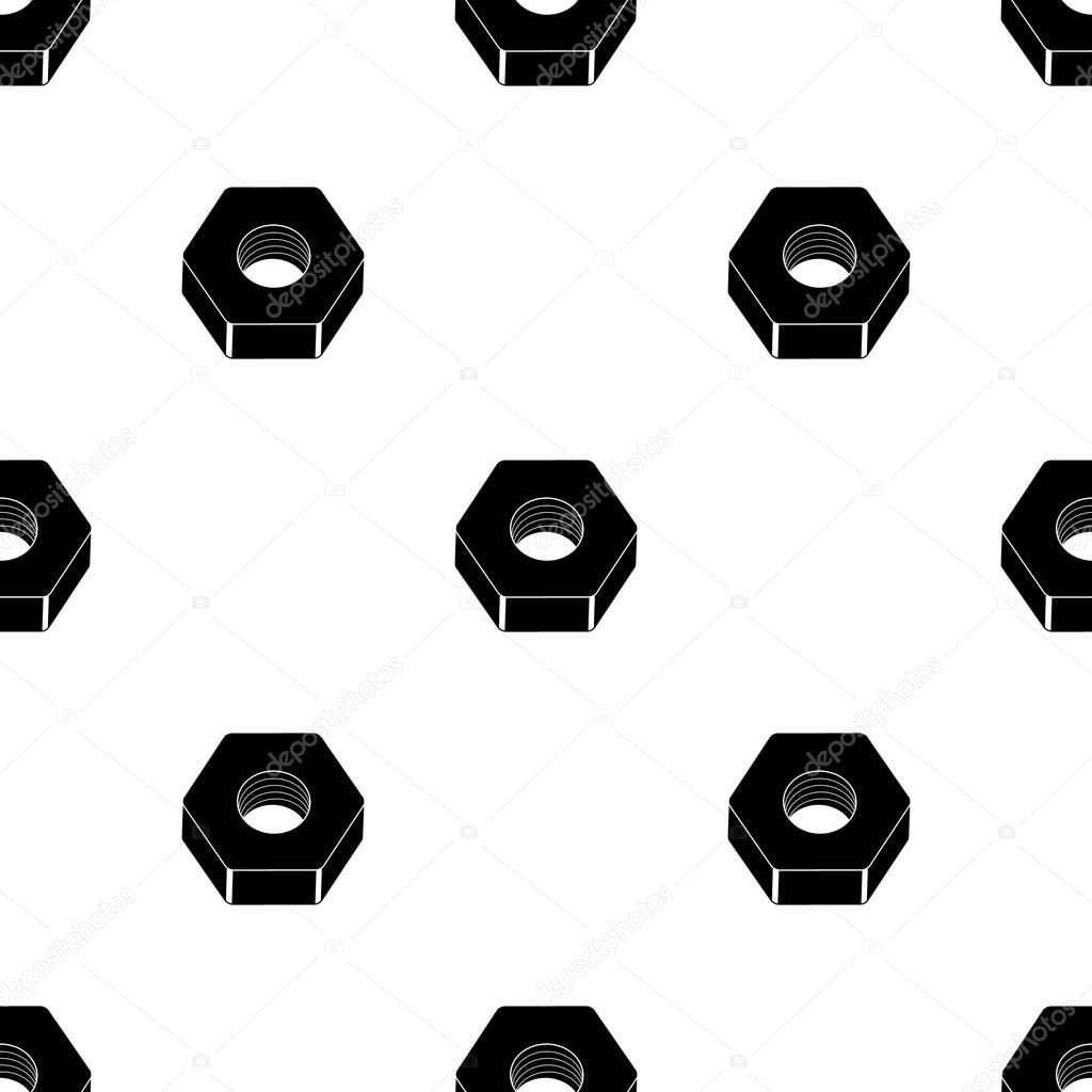Nut screw. Vector icon