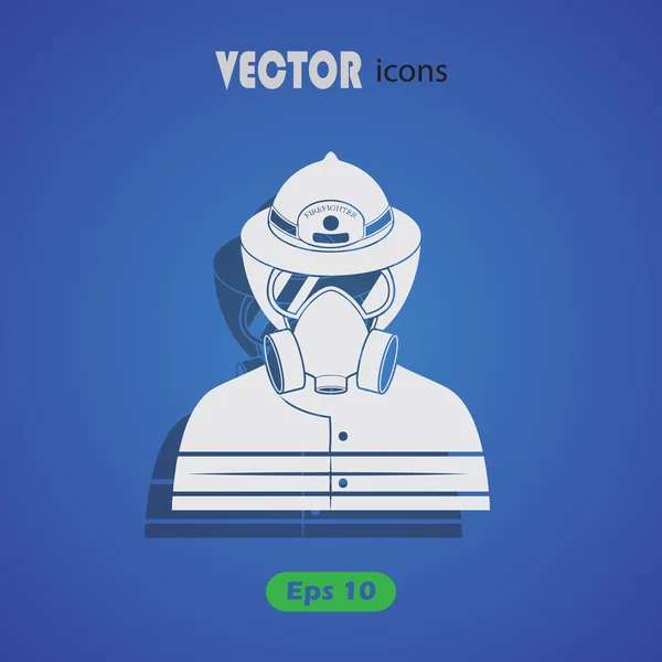 Icono vector bombero — Vector de stock