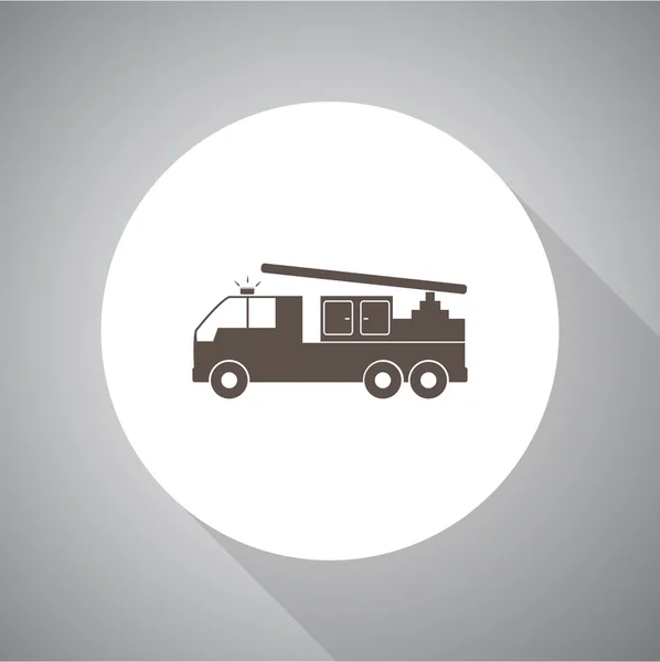 Εικονίδιο του φορέα πυροσβεστικό όχημα — Διανυσματικό Αρχείο