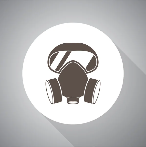 Gasmasker vector pictogram voor web en mobiel — Stockvector