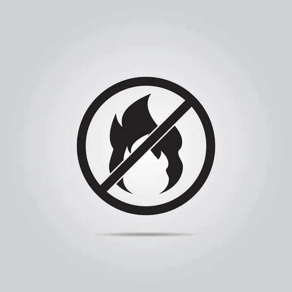 No fire vector Icon. — Stock Vector