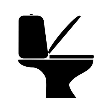 Web ve mobil tuvalet vektör simgesi. Düz stil.