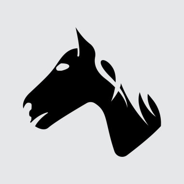 At vektör basit siluet simge