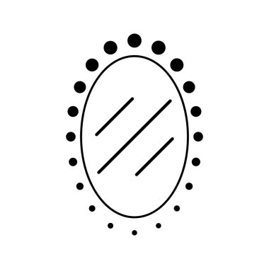 Ayna vektör simgesi. Web ve mobil için düz stil.