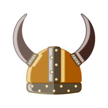 Viking kask düz simgesi