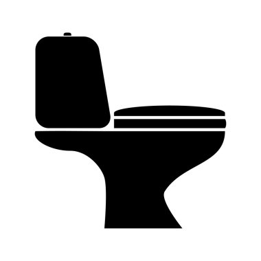 Web ve mobil tuvalet vektör simgesi. Düz stil.