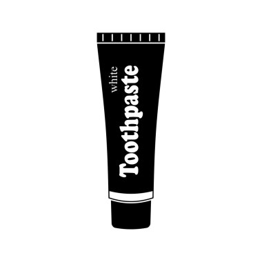 Web ve mobil için diş macunu tüp vektör simge. Düz stil