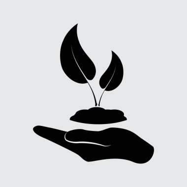 Fide vektör simge holding eller. Basit simgesi