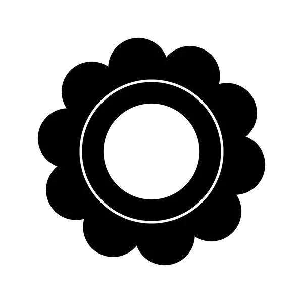 Fleurs abstraites. Vecteur noir icône simple pour web et mobile. Style plat . — Image vectorielle