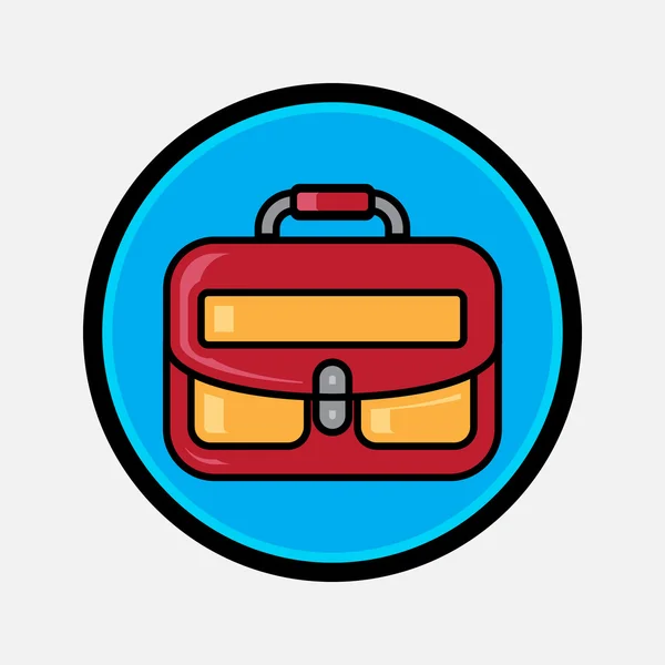 Schultaschen-Vektor-Symbol für Web und Handy — Stockvektor