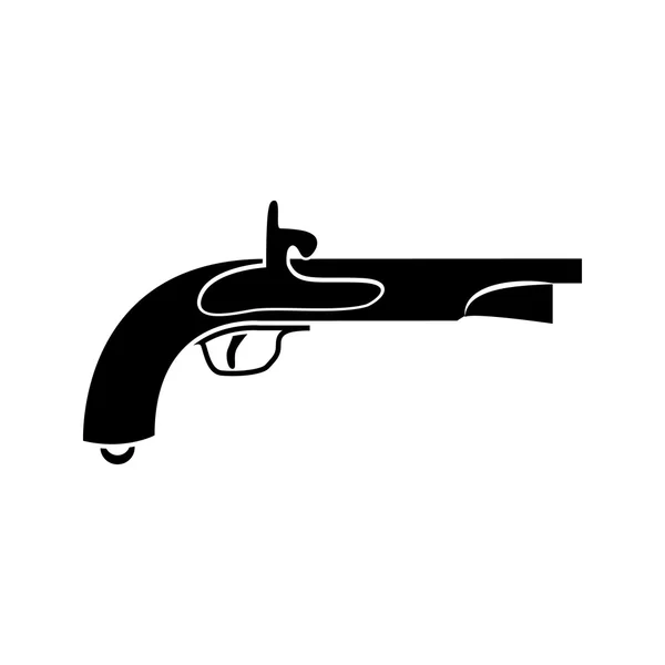 The vector image of an ancient pistol — Stock Vector