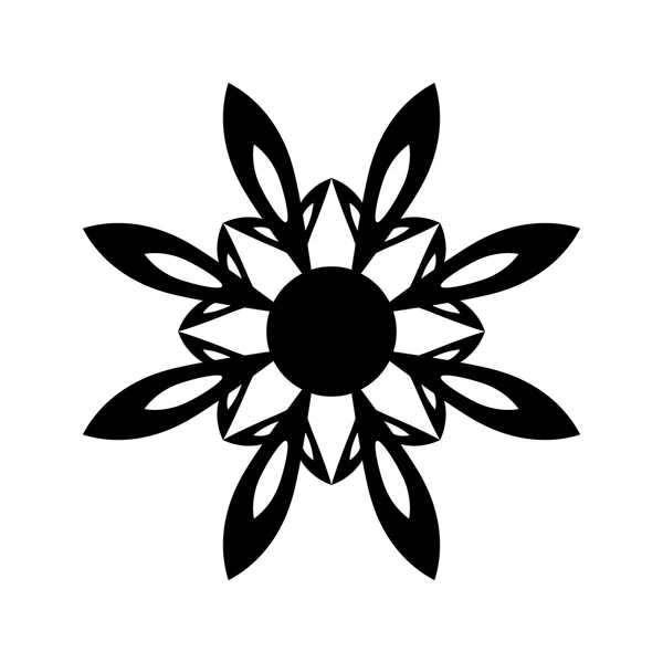 Fleurs abstraites. Vecteur noir icône simple pour web et mobile. Style plat . — Image vectorielle