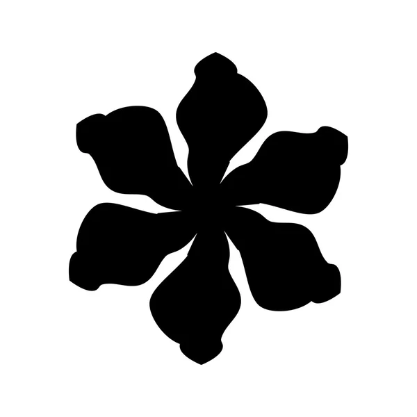 Fleurs abstraites. Vecteur noir icône simple pour web et mobile. Style plat . — Image vectorielle