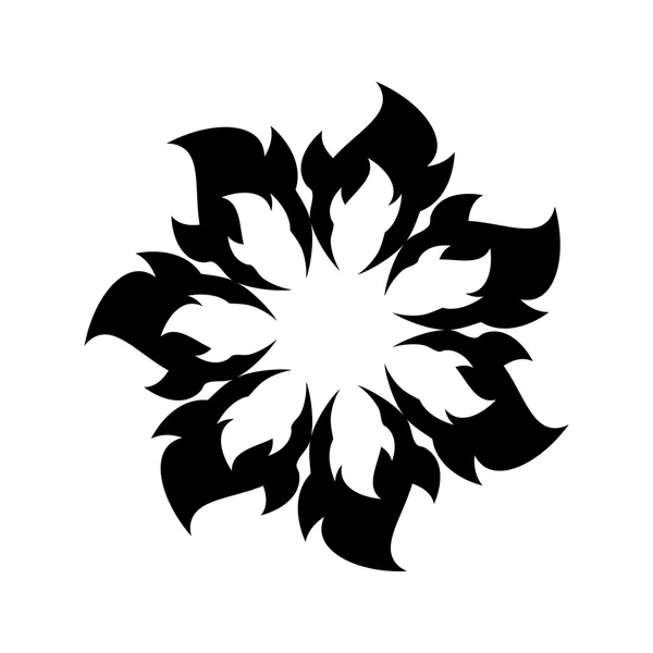 Fleurs abstraites. Vecteur noir icône simple pour web et mobile. Style plat . — Image vectorielle