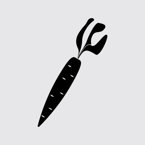 Karotte Gemüse Vektor Silhouette einfaches Symbol — Stockvektor