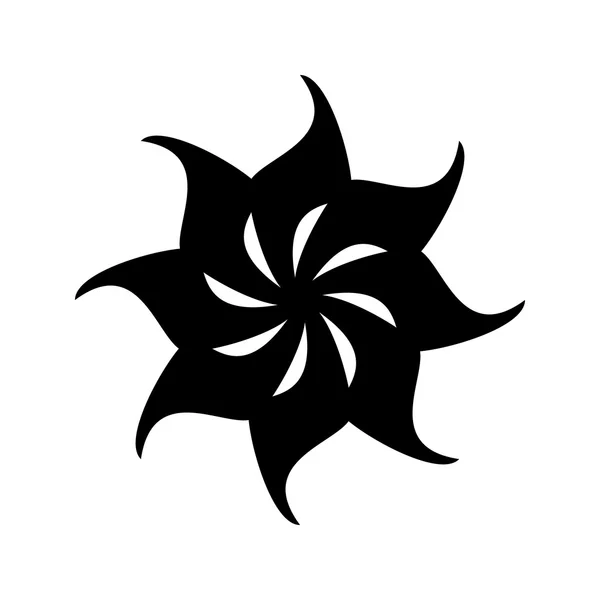 Fleurs abstraites. Vecteur noir icône simple pour web et mobile. Style plat . — Image vectorielle