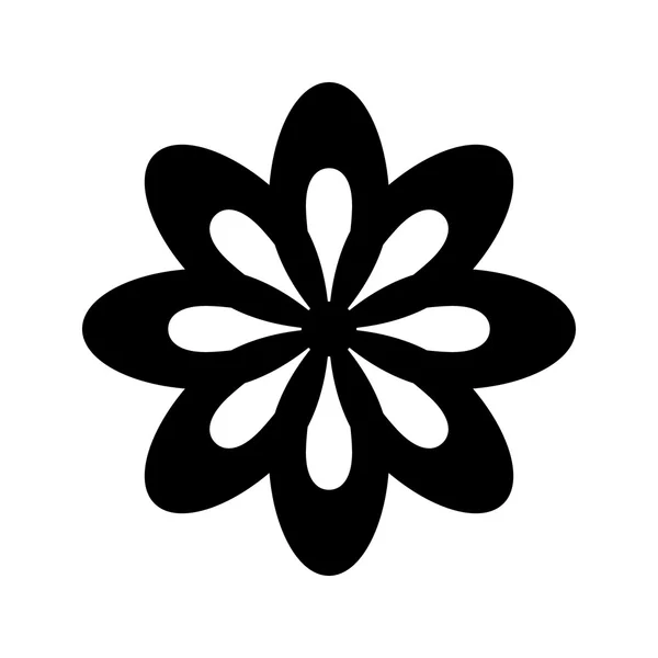 Fleurs abstraites. Vecteur noir icône simple pour web et mobile. Style plat . — Image vectorielle