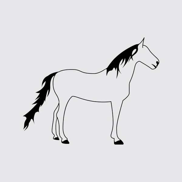 Vector de caballo Silueta icono simple — Archivo Imágenes Vectoriales