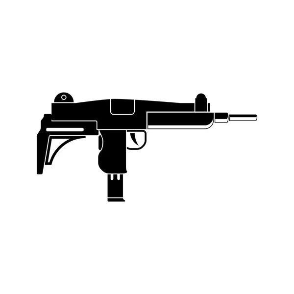 UZI negro icono simple. Vector. Estilo plano para web y móvil . — Vector de stock