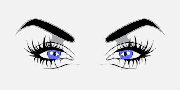 Vektorabbildung blaue Augen — Stockvektor