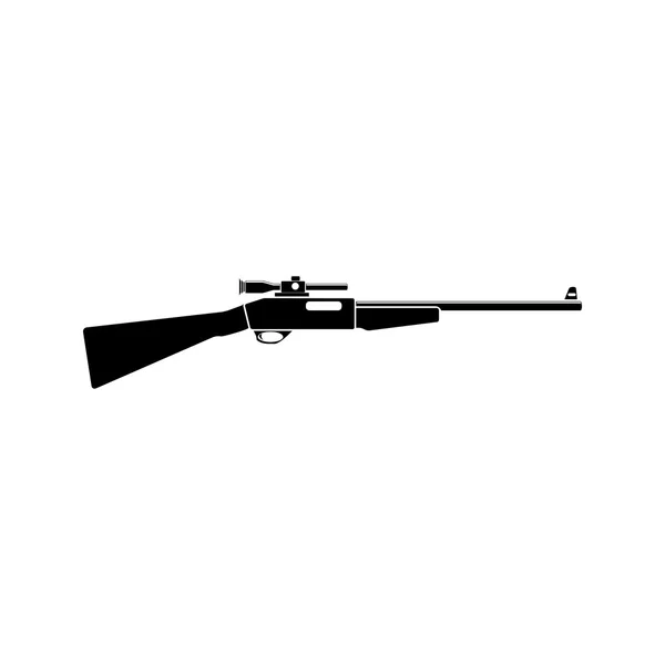 Sniper rifle vector negro icono simple. Estilo plano para web y móvil . — Vector de stock