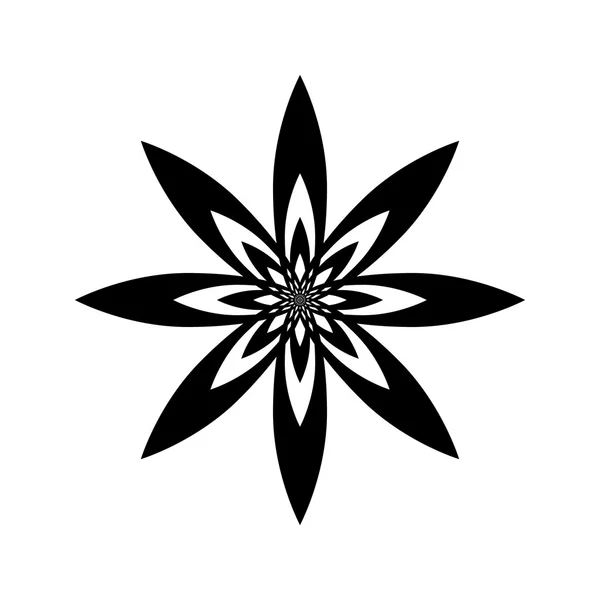 Αφηρημένα λουλούδια. Διάνυσμα μαύρο απλό εικονίδιο για web και κινητά. Επίπεδη στυλ. — Διανυσματικό Αρχείο