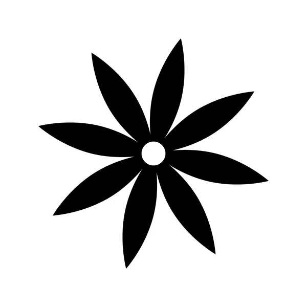 Fleurs abstraites. Vecteur noir icône simple pour web et mobile. Style plat . — Image vectorielle