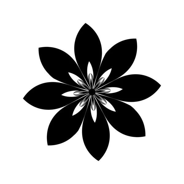 Flores abstratas. Vetor preto ícone simples para web e celular. Estilo plano . — Vetor de Stock