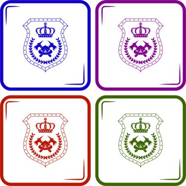 İtfaiyeci rozet vektör simgesi