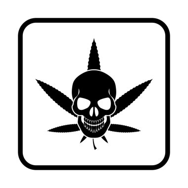 Esrar kafatası vektör simgesi