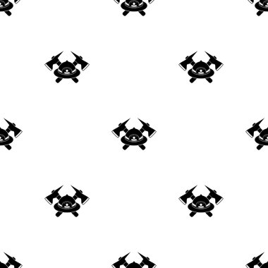 İtfaiyeci şapkası ve çapraz eksen vektör simgesi