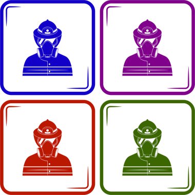 İtfaiyeci vektör simgesi