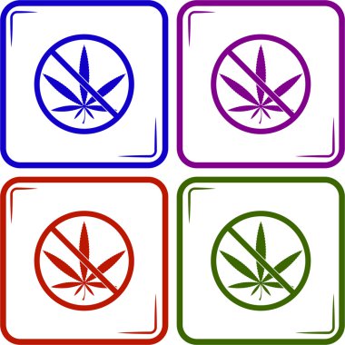 Esrar yasağı vektör simge yok