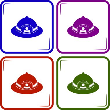 itfaiyeci kask, vektör çizim