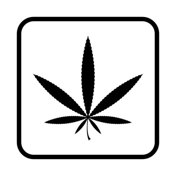 Marijuana leaf vector icon — Stock Vector