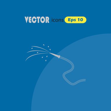 İtfaiye istasyonu. Tek düz simgesi. vektör çizim.