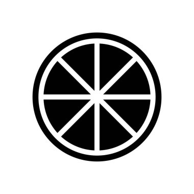 Siyah kabartma portakal meyvesi. Katı siyah ikon sağlıklı meyve ve sebze.