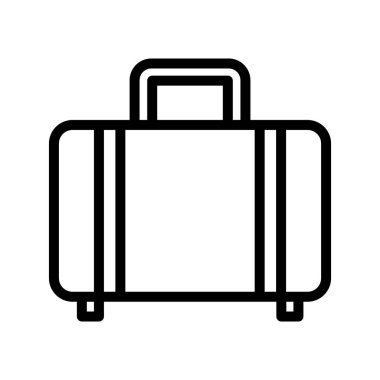 Siyah çizgi simgesi çanta. Minimalist özet simgesi izole edilmiş arkaplan.