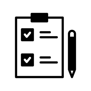 Panodaki siyah simge kontrol listesi. Minimalist Çevrimiçi kurs veya E Sağlam çizgi sembol tasarımı öğreniyor.