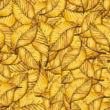 Desen suluboya sonbahar yaprakları