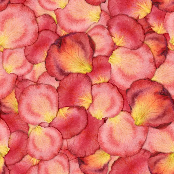 ピンクのバラの花びらのシームレス パターン — ストックベクタ