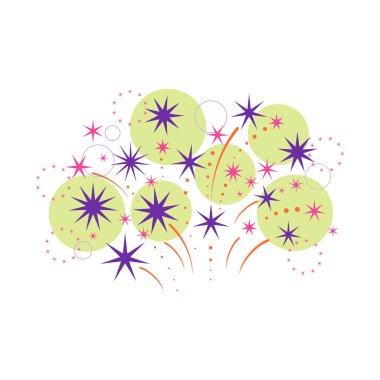 Yıldızlı havai fişekler.