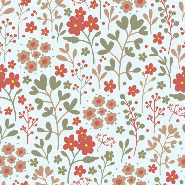 Retro çiçek desenli.