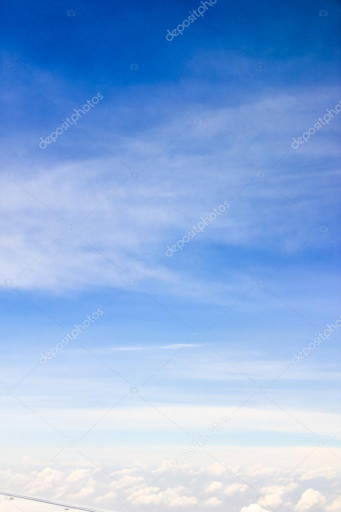 The blue sky and white clouds