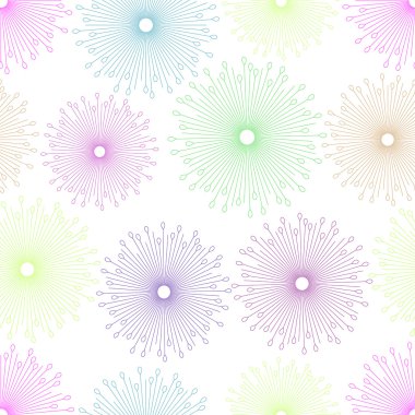 Seamless modeli fantezi çiçekler