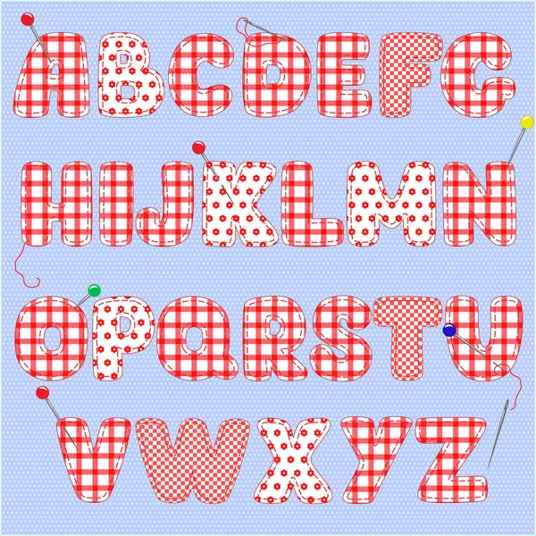 Imitation patchwork. Alphabet. — Image vectorielle