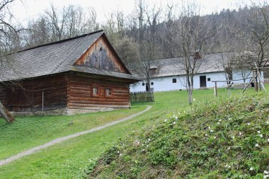 Açık hava müzesi Bardejov Spa 'da bahar geldi..