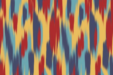 Soyut ikat sanat desenli tasarım. Özbekistan ikat soyut etnik tarzı. arkaplan, duvar kağıdı, sanat, giysi, tekstil, baskı, Özbek kumaşı