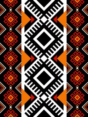 Geometrik etnik Navajo modeli. Aztek Boho geometrik deseni. Yerli Amerikan Güneybatı tarzı. Giysi, tekstil, ambalaj, arkaplan, duvar kağıdı, halı, nakış, baskı için kumaş tasarımı